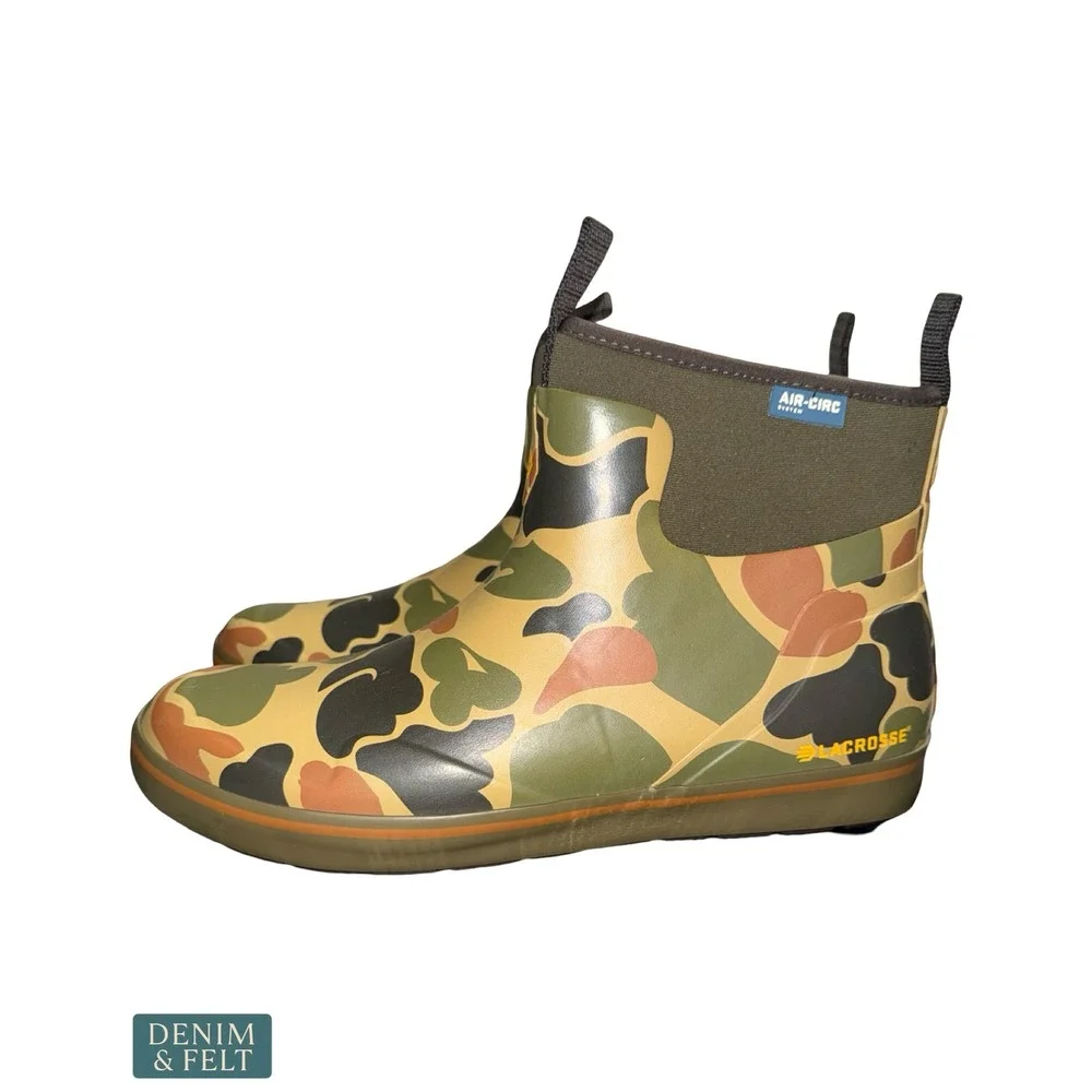 NEW LaCrosse Alpha Deck Boot 6 Hardwoods Duck Camo Waterproof Mens 11.5 632440